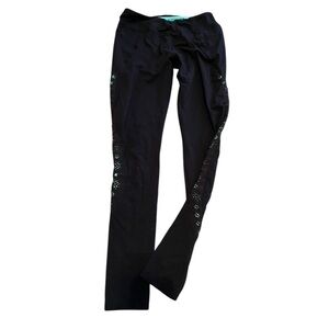 Kyodan turquoise and black full length leggings M